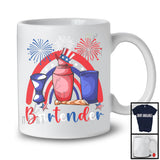 Bartender, Amazing 4th Of July American Flag Hat Rainbow Lover, Careers Patriotic Group T-Shirt