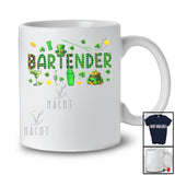 Bartender; Awesome St. Patrick's Day Green Plaid Shamrocks Shaker Bartender; Proud Jobs Careers T-Shirt