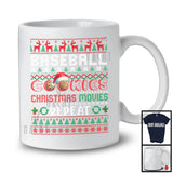 Baseball Cookies Christmas Movies Repeat, Cheerful X-mas Sweater Sport Player Playing Team T-Shirt