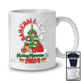 Baseball Crew Making Memories In 2024; Joyful Christmas Tree Moon; Sport Player Group T-Shirt