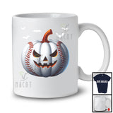 Baseball Pumpkin Face, Humorous Halloween Costume Baseball Player Team, Sport Playing T-Shirt