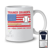 Baseball Trainer Grandpa Definition Cooler, Amazing Father's Day American Flag, Sport Player T-Shirt