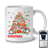 Basketball Squad; Lovely Basketball Equipment Christmas Tree Lights; Sport Player Gnomes T-Shirt