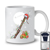 Bassoon Santa; Amusing Christmas Lights Snowing Santa Bassoon Player; Musical Instruments T-Shirt