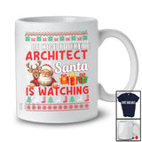 Be Nice To The Architect Santa Is Watching; Amusing Christmas Sweater Santa; Jobs Careers T-Shirt