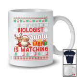 Be Nice To The Biologist Santa Is Watching; Amusing Christmas Sweater Santa; Jobs Careers T-Shirt