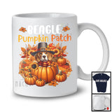 Beagle Pumpkin Patch; Lovely Thanksgiving Beagle In Pumpkin; Fall Leaves Flowers T-Shirt