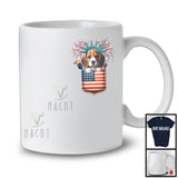 Beagle in American Flag Pocket, Adorable 4th Of July Beagle Owner, Patriotic Group T-Shirt