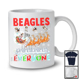 Beagles For Everyone; Fantastic Christmas Beagle Santa Sleigh; X-mas Snowing Family T-Shirt