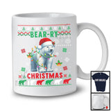 Bear-ry Christmas; Merry Christmas Sweater Lights Santa Bear Animal Lover; Family Group T-Shirt