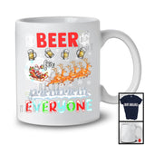 Beer For Everyone; Fantastic Christmas Beer Santa Sleigh; X-mas Snowing Family Drinking T-Shirt