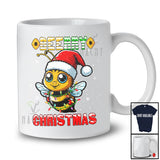 Beerry Christmas; Merry X-mas Santa Bee Animal Lover; Pajamas Snowing Around Family Group T-Shirt