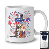 Bengal Cat Drinking Beer, Awesome 4th Of July Fireworks Kitten, Drunker Patriotic Group T-Shirt