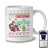 Best Christmas By Guitar; Amusing Christmas Santa Playing Guitar; Musical Instruments Player T-Shirt