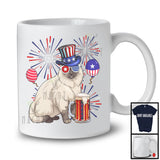 Birman Drinking Beer, Awesome 4th Of July Fireworks Kitten, Drunker Patriotic Group T-Shirt