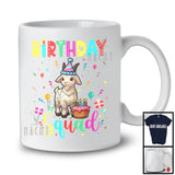 Birthday Squad; Colorful Birthday Cake Celebration Goat Animal Lover; Family Group T-Shirt