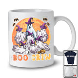 Boo Crew, Creepy Halloween Costume Boo Ghost Witch Lover, Moon Matching Family Group T-Shirt