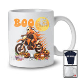 Boo Ghost Riding Dirt Bike Pumpkin, Horror Halloween Construction Truck Driver, Family Group T-Shirt