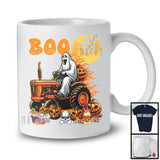 Boo Ghost Riding Tractor Pumpkin, Horror Halloween Construction Truck Driver, Family Group T-Shirt