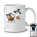 Boo Walking With Beagle; Lovely Halloween Costume Witch Ghost; Family Group T-Shirt