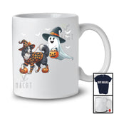 Boo Walking With Border Collie; Lovely Halloween Costume Witch Ghost; Family Group T-Shirt