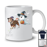 Boo Walking With Pit Bull; Lovely Halloween Costume Witch Ghost; Family Group T-Shirt