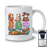 Boo; Spooky Halloween Three Pumpkin Mummy Witch Guinea Pigs Owner; Family Group T-Shirt