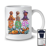 Boo; Spooky Halloween Three Pumpkin Mummy Witch Irish Setters Owner; Family Group T-Shirt