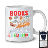 Books For Everyone; Fantastic Christmas Book Santa Sleigh; X-mas Snowing Librarian Family T-Shirt