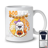 Bootiful, Adorable Halloween Costume Beautiful Ghost Boo, Carved Pumpkin Family Group T-Shirt