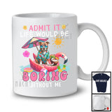 Boring Without Me, Lovely Summer Vacation Pit Bull Sunglasses, Matching Pit Bull Owner Lover T-Shirt