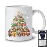 Bourbon Christmas Tree Shape; Amazing X-mas Lights Gnomes Lover; Matching Drinking Group T-Shirt