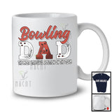 Bowling Dad Stressful Position, Awesome Father's Day Bowling Player, Son Daughter Family T-Shirt