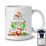 Bowling Equipment Christmas Tree; Awesome X-mas Lights Bowling Player; Sport Playing Team T-Shirt