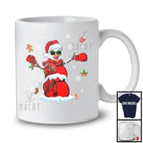 Boxing Santa Snowman Cosplay; Cheerful Christmas Boxing Sport Player Playing Team; Snow T-Shirt