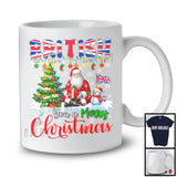 British You A Merry Christmas; Fantastic X-mas Tree Santa British Flag Snowman; Family Group T-Shirt