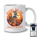 Brooms Are For Amateurs; Creepy Halloween Moon Witch On Truck Lover; Family Group T-Shirt