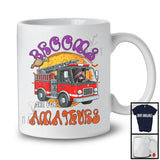 Brooms Are For Amateurs, Sarcastic Halloween Witch Driving Fire Truck Driver, Family Group T-Shirt