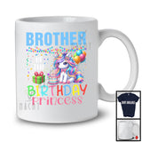 Brother Of The Birthday Princess, Joyful Birthday Party Celebration Unicorn Lover, Family Group T-Shirt