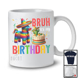 Bruh It's My Birthday; Joyful Birthday Celebration Party Mexican Llama Pinata; Family Group T-Shirt