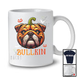 Bullkin; Awesome Halloween Cosplay Bulldog Lover Pumpkin Face; Matching Family Group T-Shirt