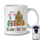 Buon Natale Merry Christmas; Humorous Three Bourbon of Glasses; Italian Drinking Drunker Group T-Shirt