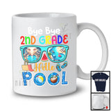 Bye Bye 2nd Grade Hello Pool, Colorful Summer Vacation Sunglasses Pool Lover, Students Group T-Shirt