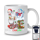 CNA Life Love; Awesome Christmas Santa Snowman Lover; Needle Stethoscope Nurse Group T-Shirt