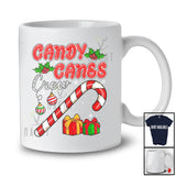 Candy Cane Crew; Cheerful Christmas Candy Cane Lover; Snowing X-mas Family Group T-Shirt