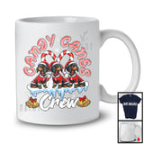 Candy Canes Crew; Awesome Christmas Three Santa Dachshund Snowing Around; X-mas Family T-Shirt