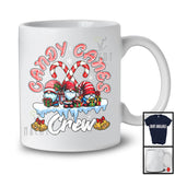 Candy Canes Crew; Awesome Christmas Three Santa Gnomies Snowing Around; X-mas Family T-Shirt