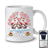 Candy Canes Crew; Awesome Christmas Three Santa Guinea Pig Snowing Around; X-mas Family T-Shirt