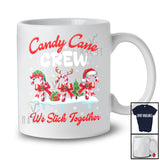 Candy Canes Crew; Lovely Christmas Three Santa Elf Reindeer Candy Canes; Couple Snowing T-Shirt