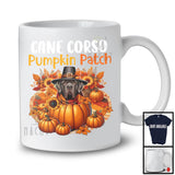 Cane Corso Pumpkin Patch; Lovely Thanksgiving Dog In Pumpkin; Fall Leaves Flowers T-Shirt